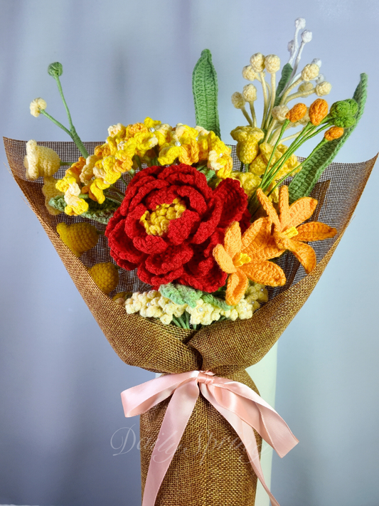 Botanical Garden Bouquet - Yellow and Red