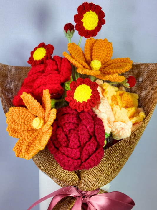 Dainty Petals Bouquet - Orange