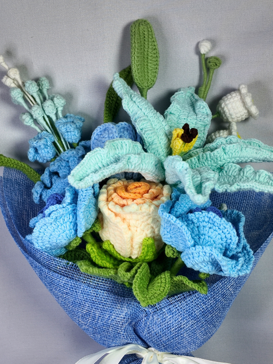 Elegrant Floral Bouquet - Blue