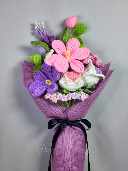 The Eternal Spring Bouquet - Pink and Purple