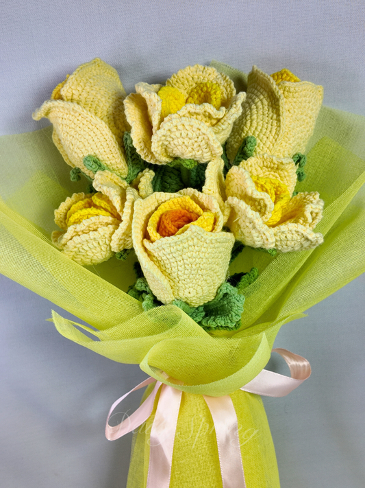 Half Dozen Rose Bouquet - Yellow