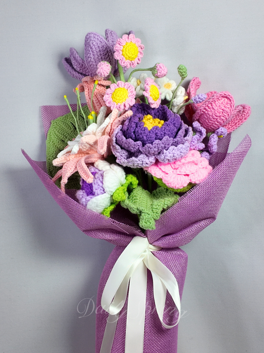 The Unseen Labour Bouquet - Pink and Purple