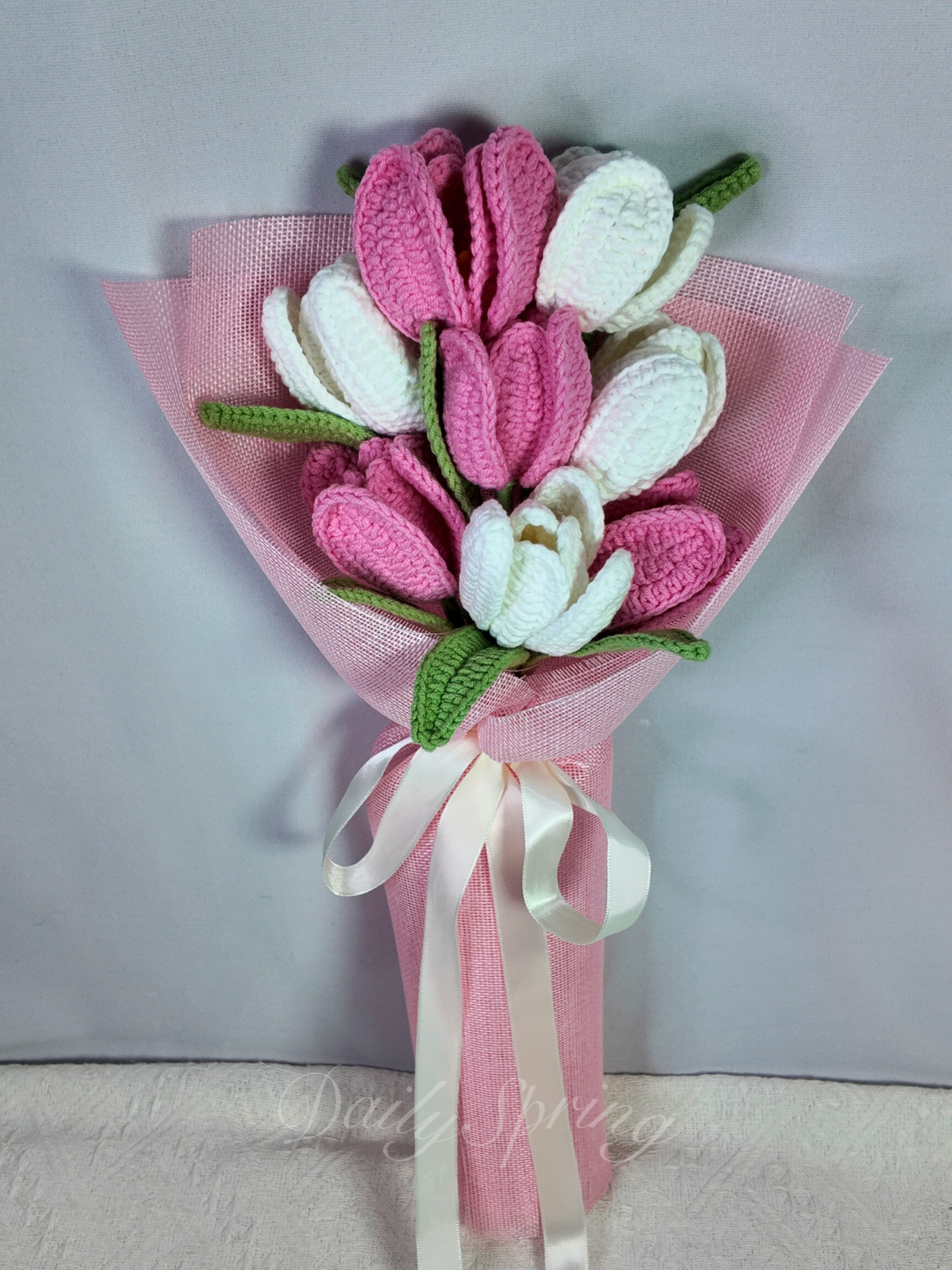 Tulips Bouquet - Pink and White