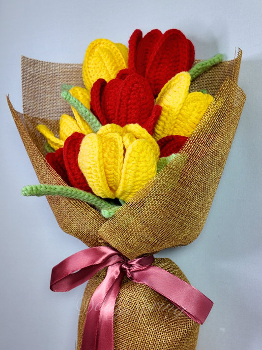 Tulips Bouquet - Red and Yellow
