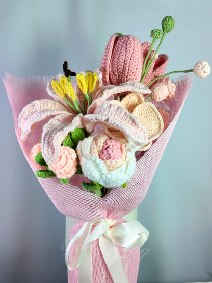 Blossoming Heart Bouquet - Pink
