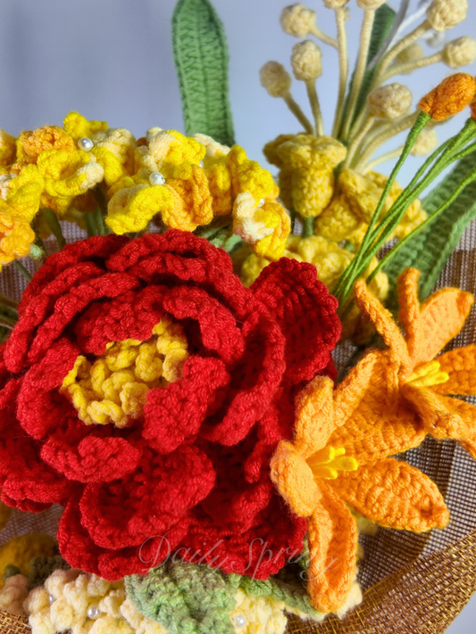 Botanical Garden Bouquet - Yellow and Red