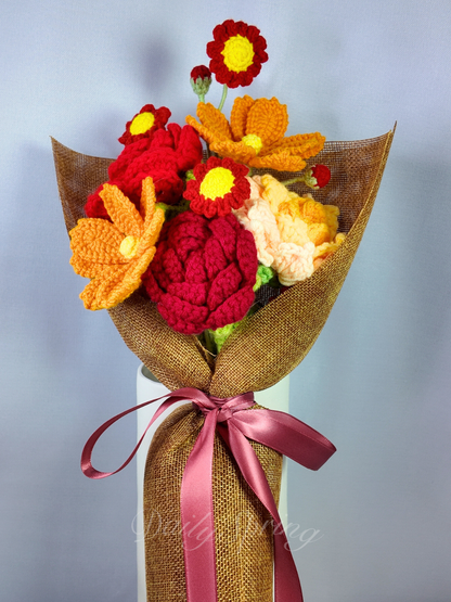 Dainty Petals Bouquet - Orange