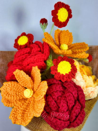 Dainty Petals Bouquet - Orange