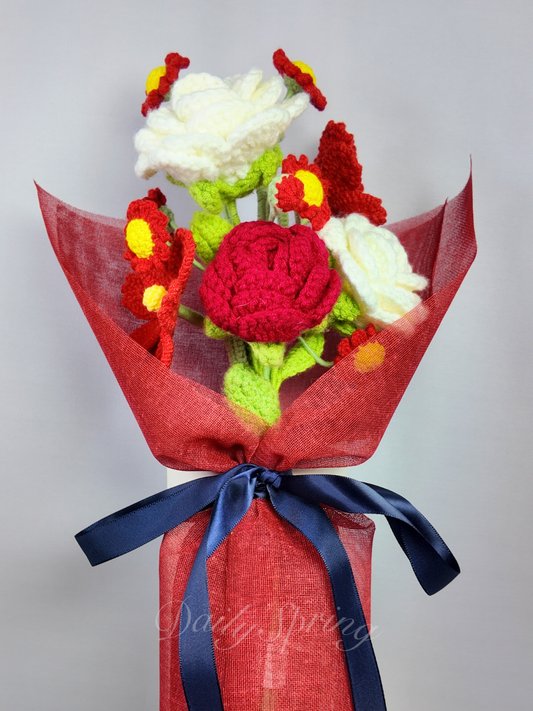 Dainty Petals Bouquet - Red