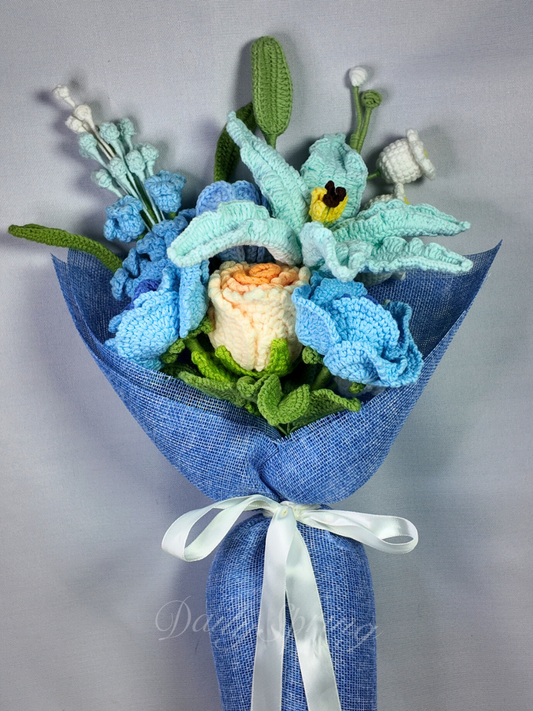 Elegrant Floral Bouquet - Blue