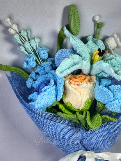 Elegrant Floral Bouquet - Blue