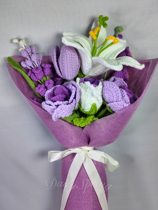 Elegant Floral Bouquet - Purple