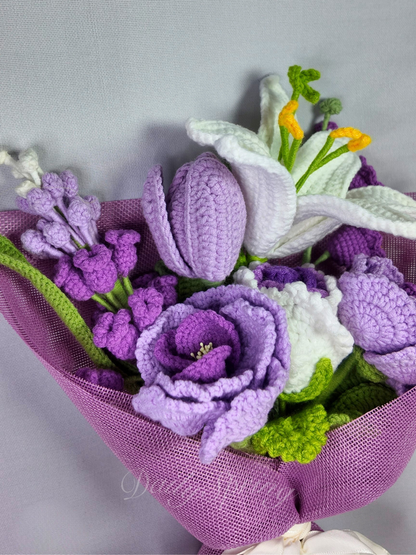 Elegant Floral Bouquet - Purple