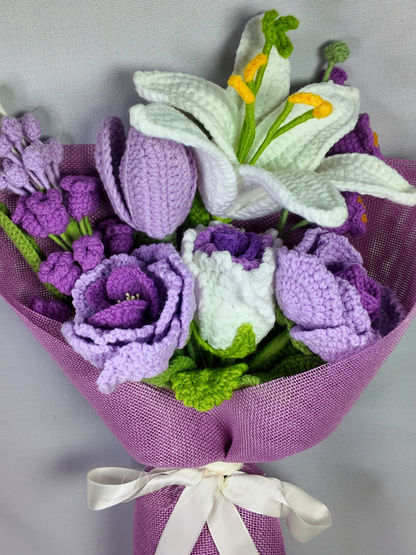 Elegant Floral Bouquet - Purple