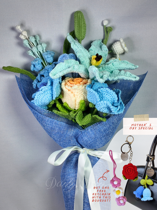 Elegrant Floral Bouquet - Blue