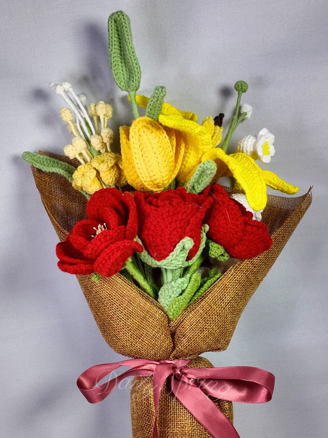 Elegant Floral Bouquet - Red and Yellow