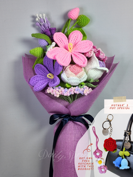 The Eternal Spring Bouquet - Pink and Purple