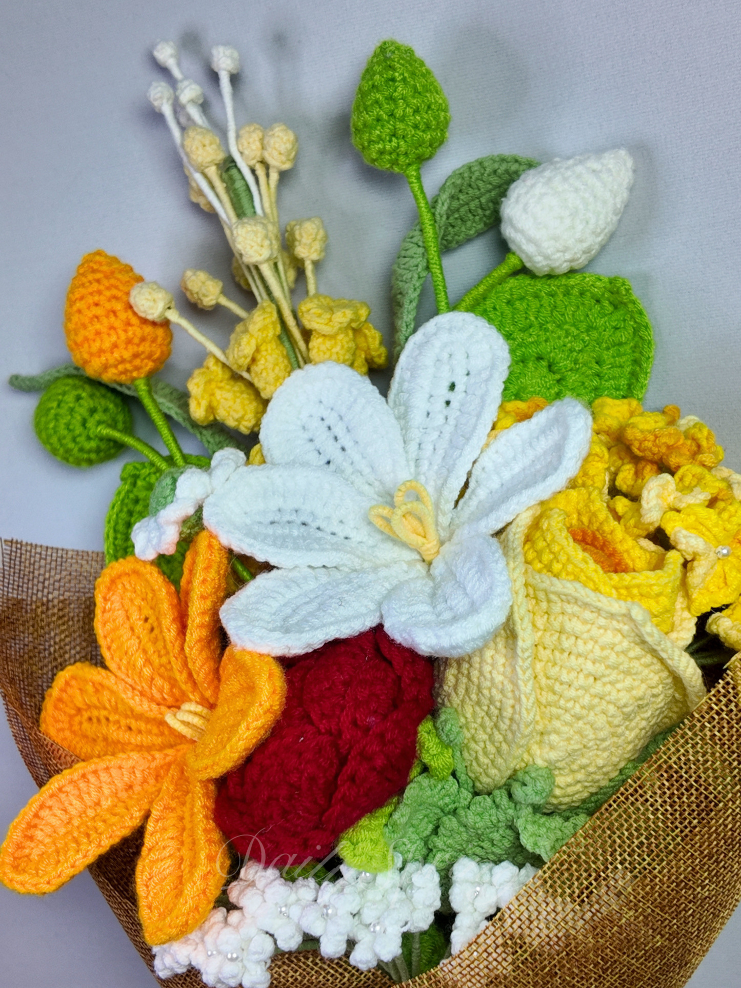 The Eternal Spring Bouquet - White and Yellow