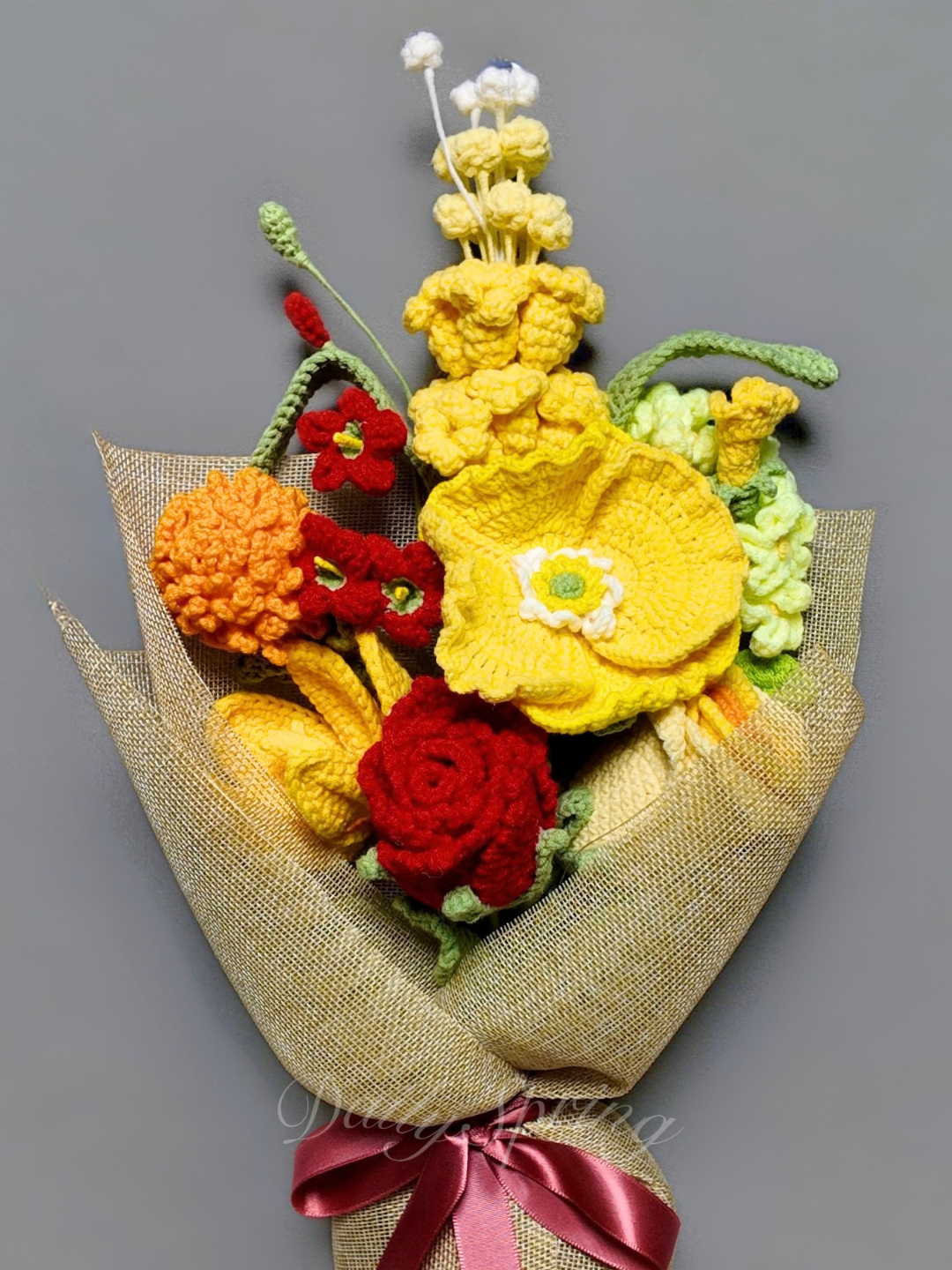 Garden Mix Bouquet - Red and Yellow