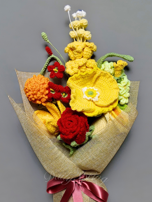 Garden Mix Bouquet - Red and Yellow