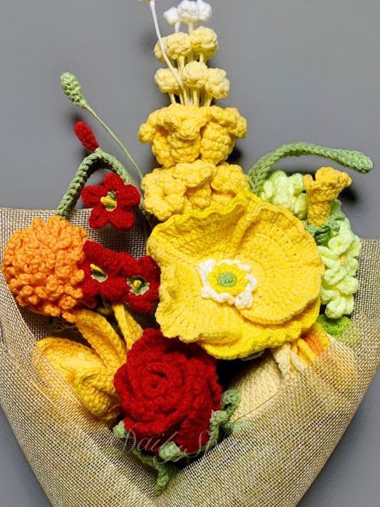 Garden Mix Bouquet - Red and Yellow