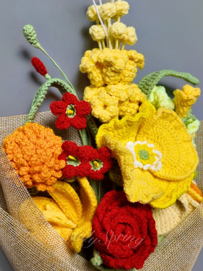 Garden Mix Bouquet - Red and Yellow
