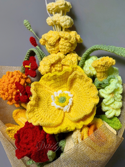 Garden Mix Bouquet - Red and Yellow