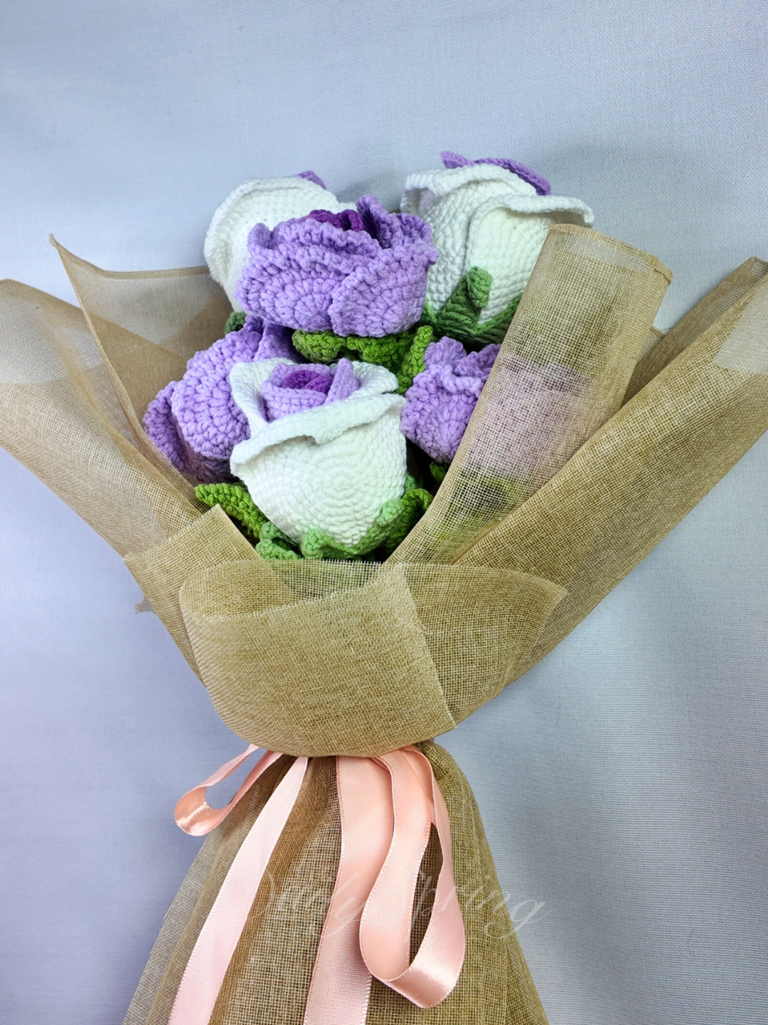 Half Dozen Rose Bouquet - Purple