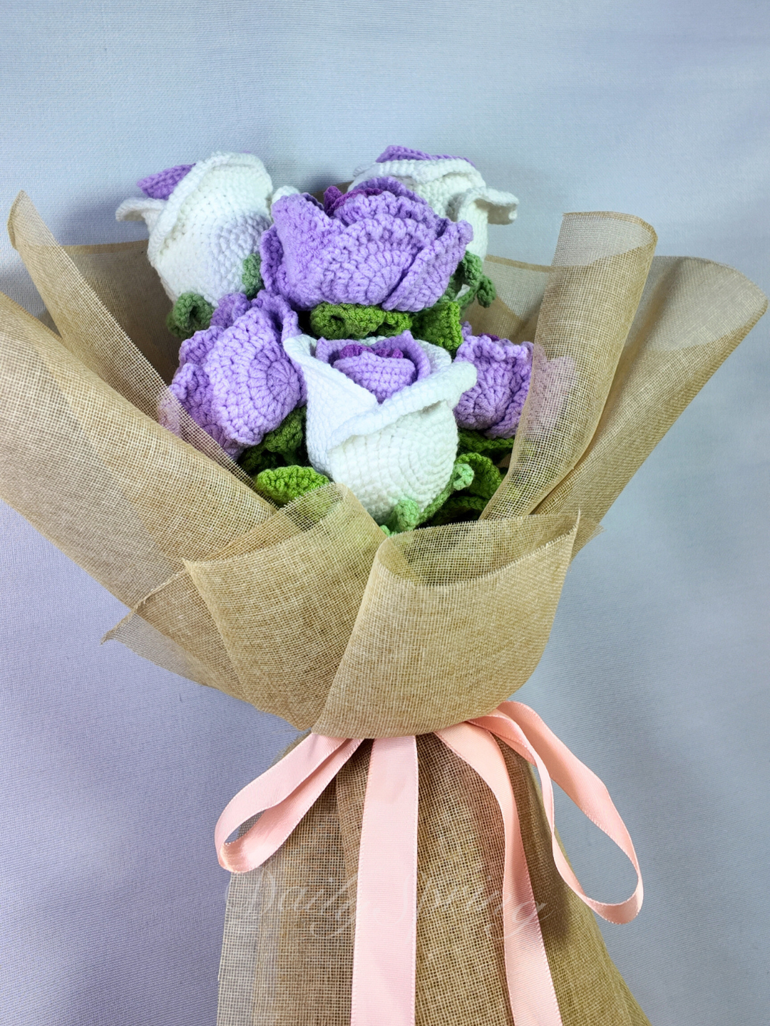 Half Dozen Rose Bouquet - Purple