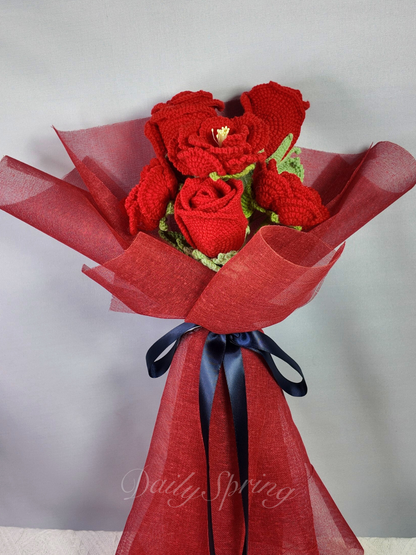 Half Dozen Rose Bouquet - Red