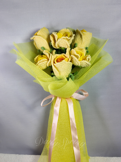Half Dozen Rose Bouquet - Yellow