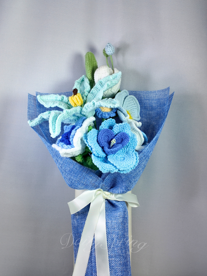 Joyful Blooms Bouquet - Blue