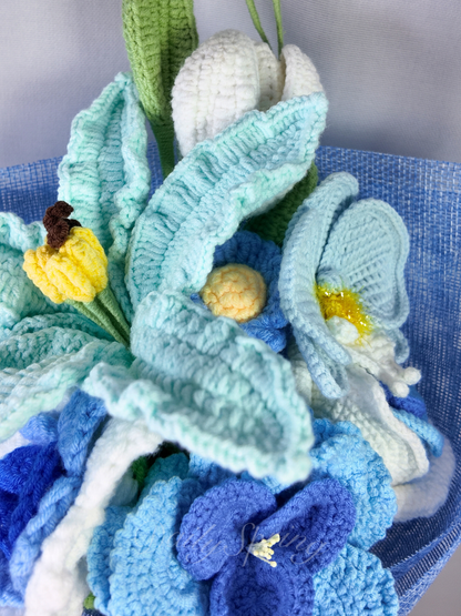 Joyful Blooms Bouquet - Blue