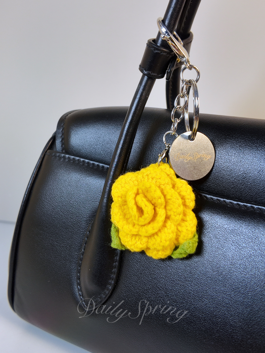 Rose Crochet Keychain