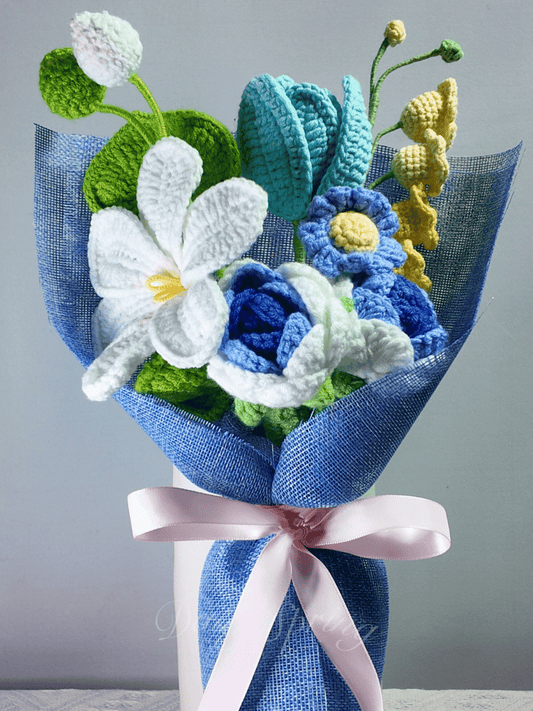 Spring Floral Bouquet - Blue