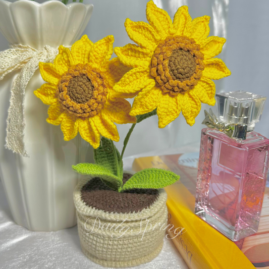 Double Sunflowers Pot