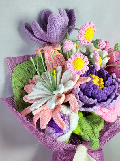 The Unseen Labour Bouquet - Pink and Purple
