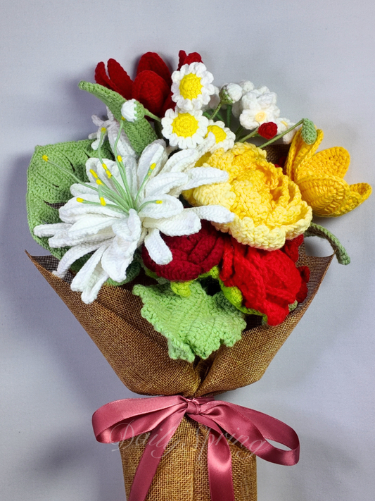 The Unseen Labour Bouquet - White, Yellow and Red