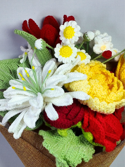 The Unseen Labour Bouquet - White, Yellow and Red