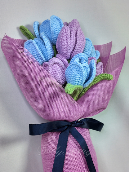 Tulips Bouquet - Blue and Purple