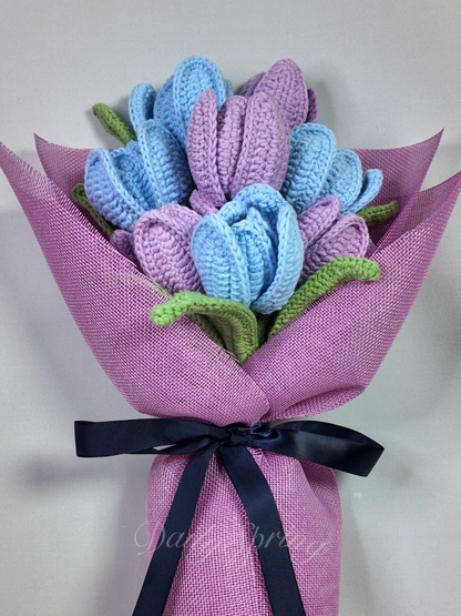 Tulips Bouquet - Blue and Purple