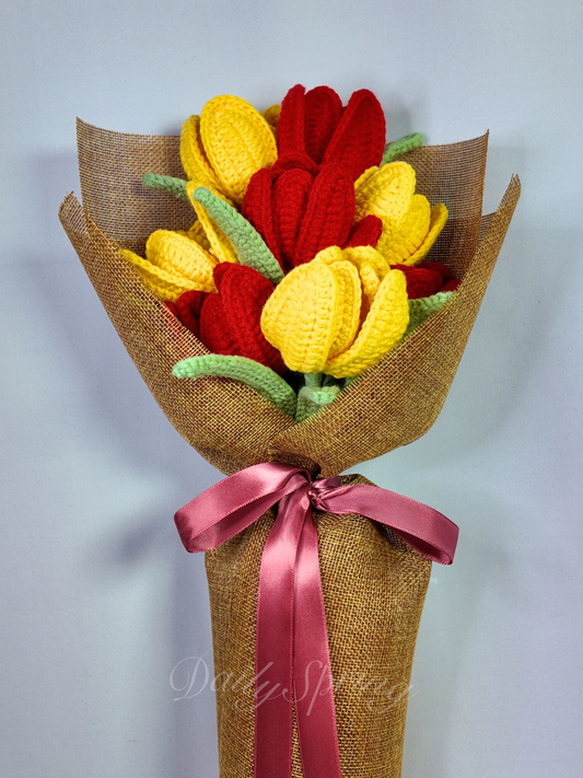 Tulips Bouquet - Red and Yellow